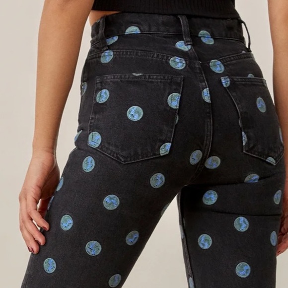 Reformation Denim - Reformation Earth Embroidered Jeans 28” aka 6